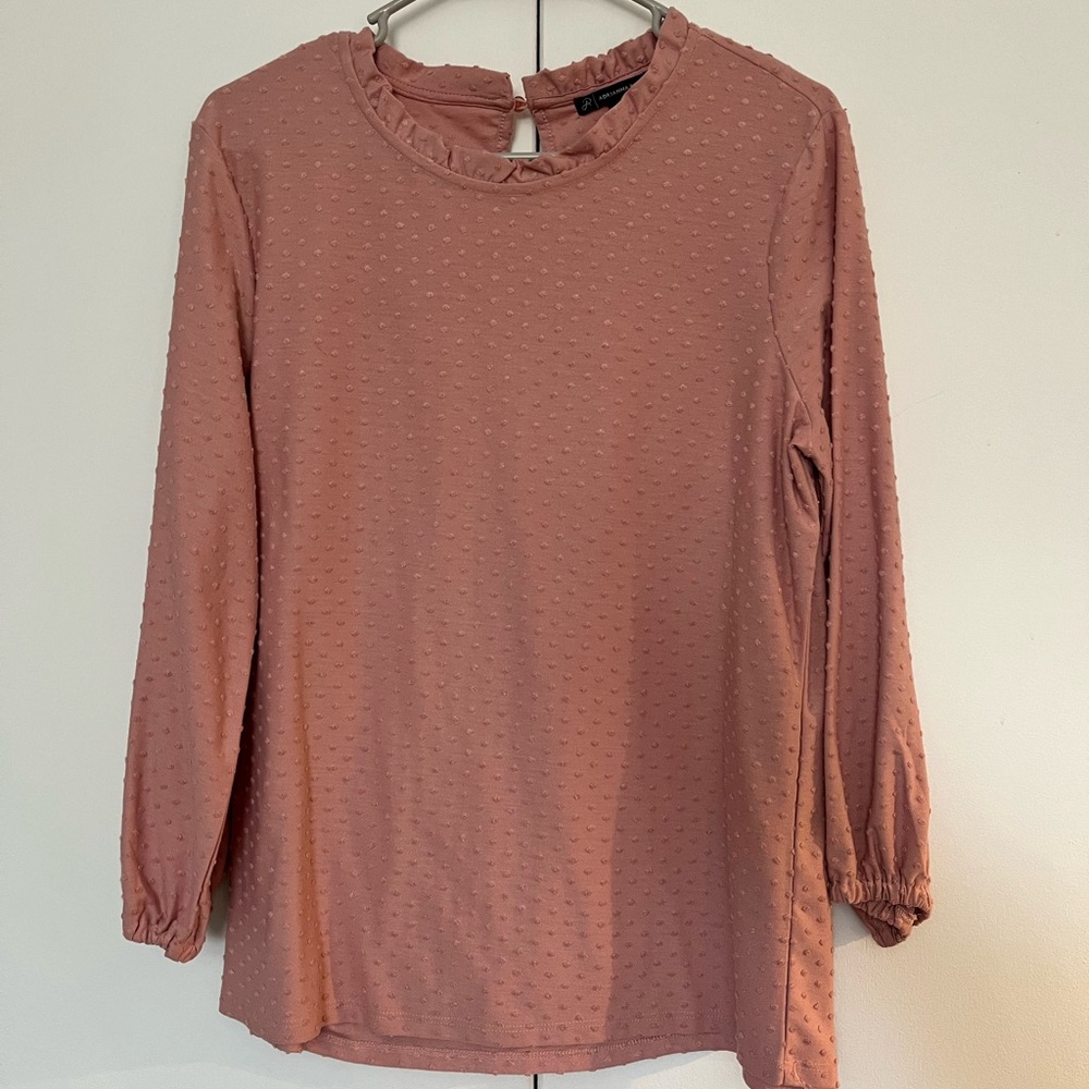 Women's Blush Pink Textured Top